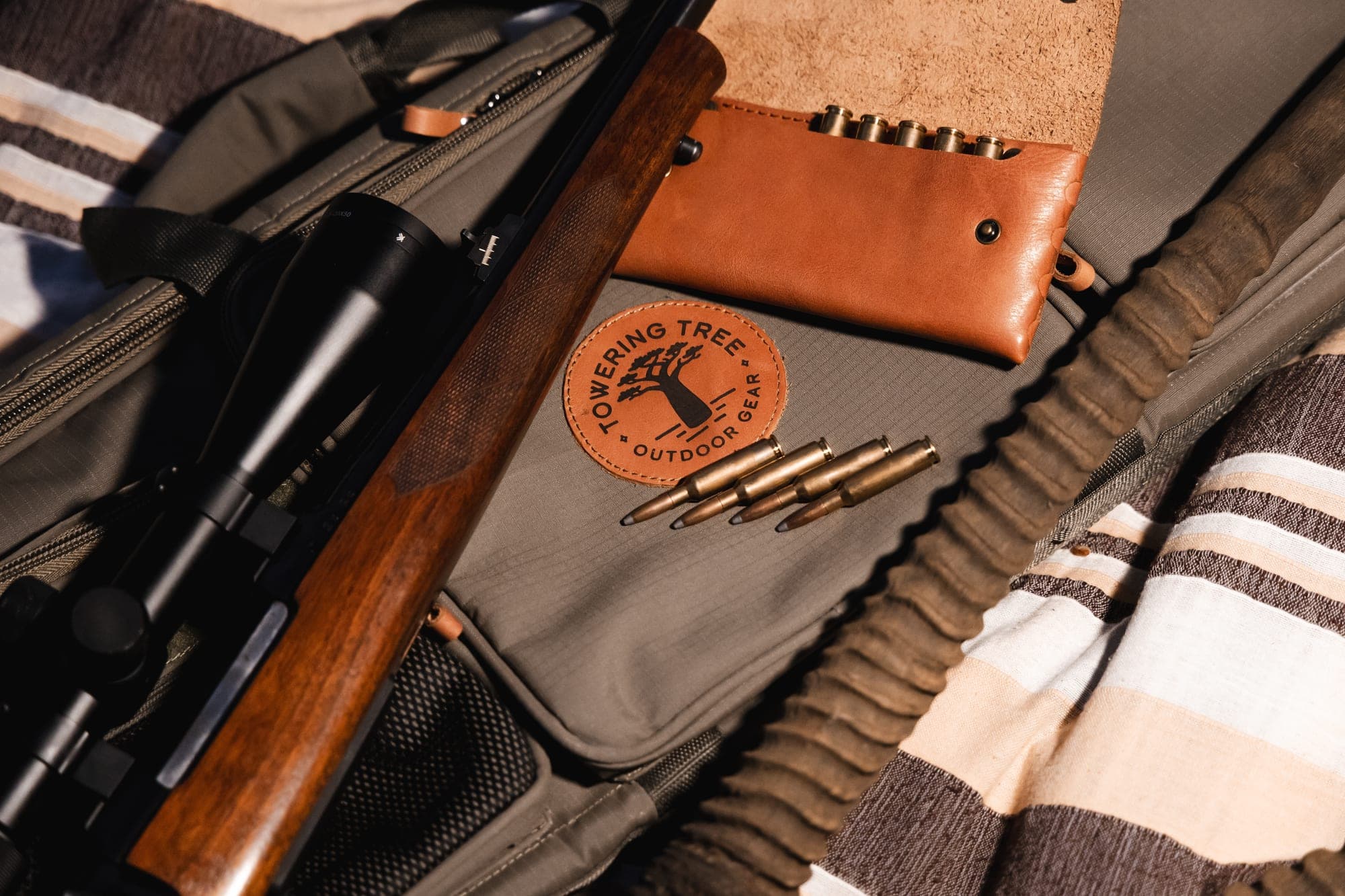 Towering Tree rifle case with firearm
