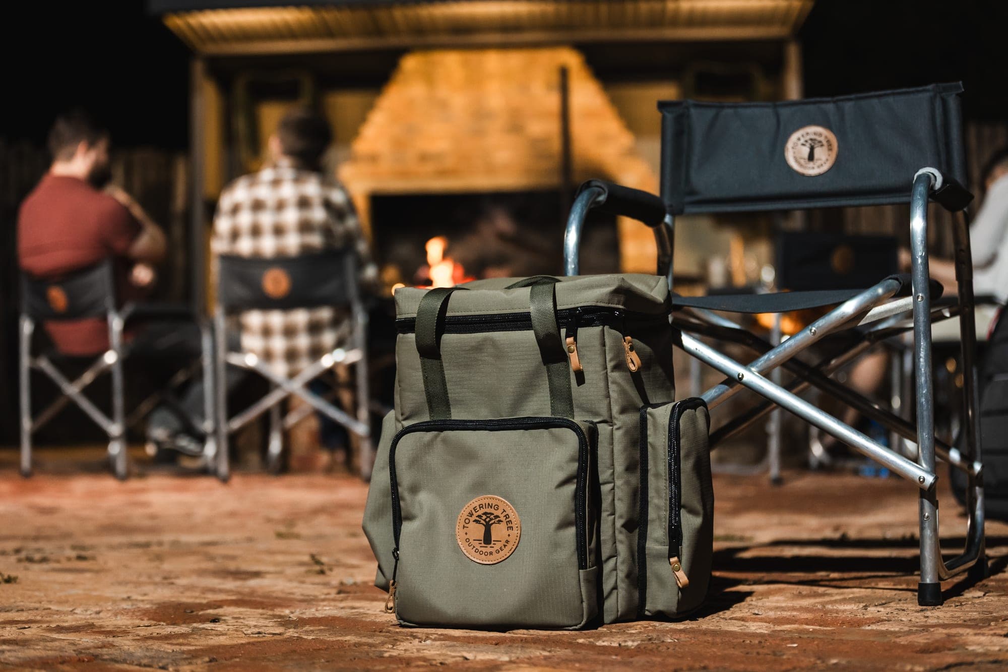 Towering Tree cooler backpack worn in the field