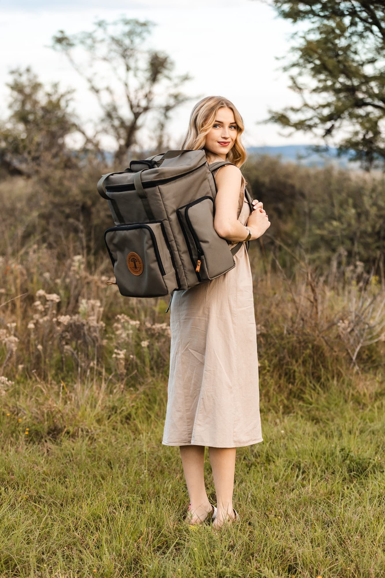 Towering Tree cooler backpack in the field