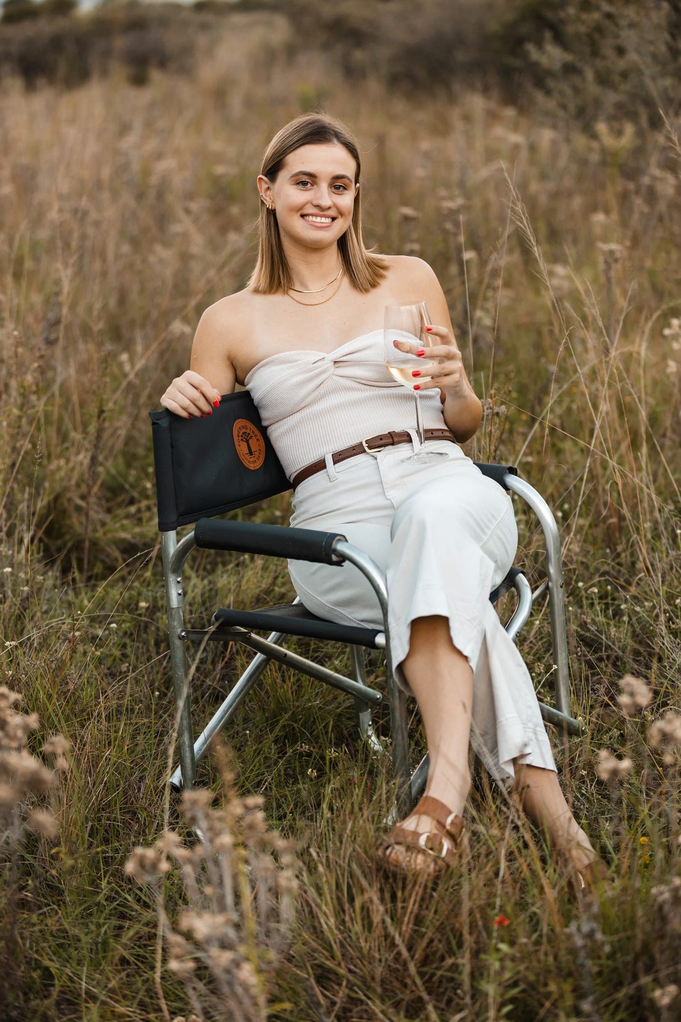 Towering Tree camping chair in the veld
